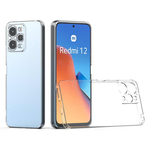 Hot Selling 1.5mm Non-yellowing Clear TPU Phone Protective Case for Xiaomi Redmi 12 4g Note 13R Pro case Mobile Phone Bags &