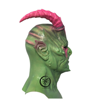Masque de tête en silicone réaliste fait main, masque de démon d'horreur, masques intégraux pour cosplay, fête, Halloween, accessoires de tête amusants et réalistes