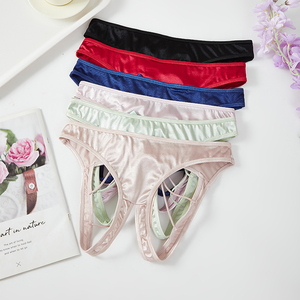 Vente en gros d'usine OEM/ODM de bikini ouvert à l'entrejambe pour femmes <span class=keywords><strong>culotte</strong></span> triangulaire <span class=keywords><strong>rouge</strong></span> sexy et anti-fuite sous-vêtements passionnés sans décollage - Product Image 6