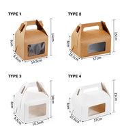 Cajas de Cartón para Pasteles y Postres, Biodegradables, Reciclables, Personalizadas, Transparentes, de Calidad Alimentaria, al por Mayor