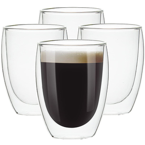 Cung Cấp Nhà Máy 250/350/450Ml Chịu Nhiệt Borosilicate Glass Đúp Glass Coffee Cup - Product Image 1