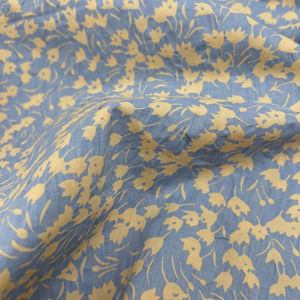 Tela de Algodón Peinado Estampado <span class=keywords><strong>Floral</strong></span> con Textura Arrugada y Efecto Encogido, Material Antiarrugas para Vestido de Fiesta en el Jardín, 50 Pulgadas, 80gsm - Product Image 5