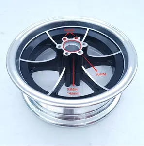 Hoge Kwaliteit 8 Inch Aluminium Velg Fit Voor Banden 90/65-8 130/50-8 Voor 49cc 50cc Mini Motorfiets Pocket Bike