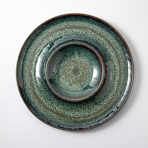 Platos de vajilla Chaozhou 2024 para restaurante fino <span class=keywords><strong>Chef</strong></span> bandejas de gastronomía Molecular de porcelana platos de sopa de cerámica reactiva azul - Product Image 6