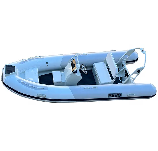 Bateau gonflable d'extérieur pour pêche, bateau gonflable en aluminium, Dinghy, PVC/Hypalon/oregon, 14 pieds