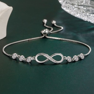 Wholesale the Latest Fashion 8-shaped Shining Adjustable <b>Bracelet</b> for Women Hot-Selling Jewelry for Gift Party Wedding - Product Image 1