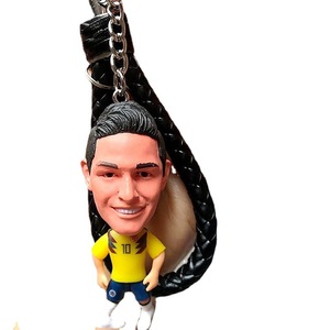 Porte-clés figurine de star du football en PVC pour Ronaldo, Neymar, Van Dijk, <span class=keywords><strong>Griezmann</strong></span> – Pendentif de joueur de football – Cadeau pour les fans - Product Image 1