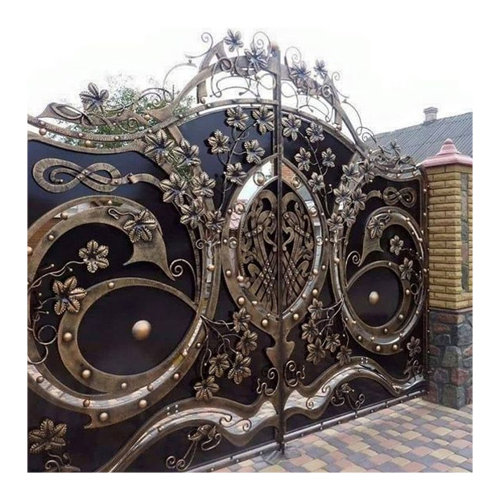 Домашний Декоративный защитный Дом Главного дизайна высококачественные кованые железные ворота дизайн оцинкованные железные металлические ворота