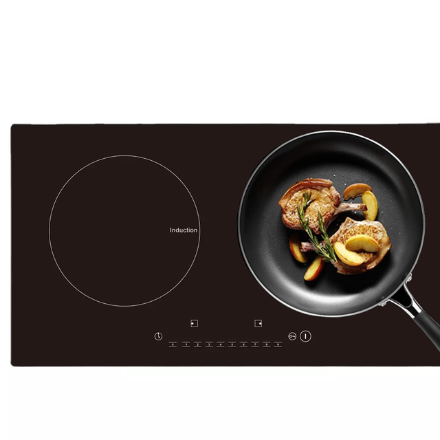 Home Appliances Built-in Table Top Touch Control Induction Cooker 2-Burner Black Glass Built-In Induction Cooker