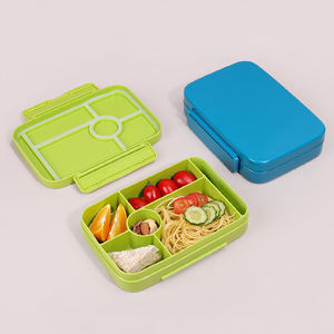 Wholesale BPA Free 6 Compartment <b>Kid</b> Bento Lunch <b>Box</b> Leak Proof 1L Food <b>Storage</b> Container with Lid PP Plastic for School Bag - Product Image 3