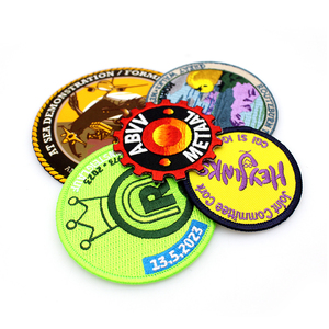 Tùy chỉnh thêu dệt vải tag các bản vá lỗi tùy chỉnh thêu phù hiệu các bản vá lỗi với sắt trên lưng - Product Image 3