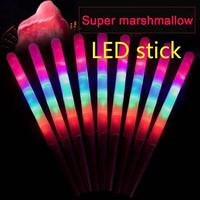 Conos de Algodón de Azúcar LED, Palitos de Malvavisco Brillantes y Coloridos, Luminosos, de Grado Alimenticio, No Tóxicos, Funcionan con Batería de Botón, para Fiestas