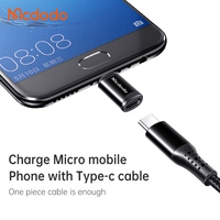 Mcdodo 768/769/770 Adaptateur USB 3A Charge Rapide pour iPhone Android USB-C Micro 8Pin Convertisseur DATA Voyage USB Téléphone Connecteur