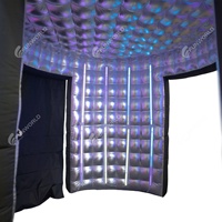 Cadres de photos 360 ° de forme ronde, lot de 1, fausses lumières, rvb, Portable, pour fêtes et mariages