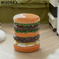WISEMAX – meuble de maison créatif en résine plastique, tabouret rond, chaise hamburger donut, canapé, table d'appoint pour salon