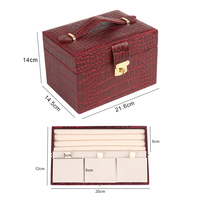 Boîte de rangement de bijoux de voyage portable en cuir PU, anneaux, boucles d'oreilles, colliers, bracelets, boîte de rangement de bijoux cadeau