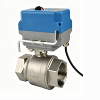 Vannes à boisseau sphérique électriques en acier inoxydable DN50 pour usine, haute température, contrôle OEM du débit d'eau marche/arrêt, produits chimiques industriels