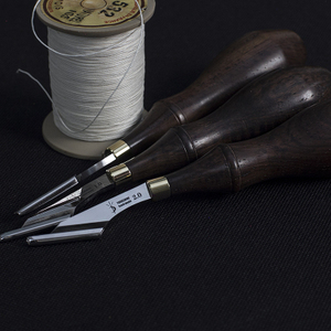 High-grade <strong>Leather</strong> Groover Walnut Wood DC53 Die Steel Adds Cryogenic Nitriding <strong>Process</strong> Professional Handmade <strong>Leather</strong> DIY <strong>Tools</strong> - Product Image 3