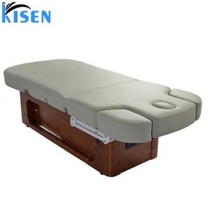 KISEN Grey Traditional Stationary Thermal Thickness Foam Massage Beauty Facial Lash Bed <b>Table</b> with Remote Control - Product Image 6