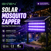 Lampe Solaire Anti-Moustiques Noire en ABS, Plastique Robuste, Résistante aux Intempéries
