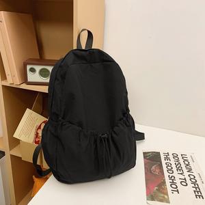 Sac à dos simple et léger personnalisé, sac d'école d'art littéraire japonais pour femmes, sac de loisirs, de sport, de voyage, sac à dos uni - Product Image 6