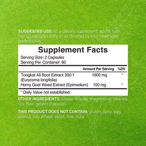Complément alimentaire à base de plantes, extrait de Horny Goat Weed, booster d'énergie, capsules de Tongkat Ali pour adultes, vente chaude - Product Image 5