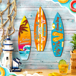 Décoration de planche de surf en bois, enseignes de plage, lettres de table en forme de tongs, décoration de bar tropical, décoration de planche de surf pour la maison - Product Image 1