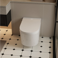 Toilette intelligente automatique moderne de luxe, toilette intelligente suspendue au mur, toilette de salle de bain intelligente