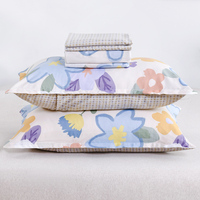 Liquidation en gros – Stock disponible – Parure de lit florale 4 pièces 100TC 133*60 en polyester doux pour la peau – Housse de couette prête à être expédiée