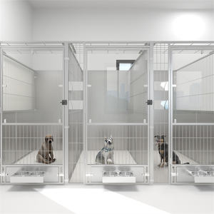 Patrón sólido Anti-Rust Galvalume Dog Kennel Cajón de alambre soldado económico con bandeja de plástico Palet <span class=keywords><strong>para</strong></span> <span class=keywords><strong>perros</strong></span> grandes - Product Image 4