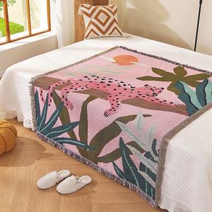 Cross-Border Léopard Tapisserie Jeter Couverture Tricoté En Plein Air Camping Art Suspendu <span class=keywords><strong>Peinture</strong></span> pour <span class=keywords><strong>Amazon</strong></span> Cadeau Couverture - Product Image 3