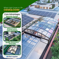 Yeyon 2026 OEM Véranda en aluminium et verre rétractable et mobile à toit polygone pour villa - Serre extérieure résidentielle moderne et durable