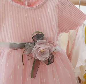 Robes pour filles de style coréen, mode décontractée, dentelle fantaisie, fleurs, robe pour bébé et enfant - Product Image 4