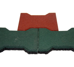 Interlock ubin bata karet SBR tulang anjing, lantai tempat bermain tahan lama untuk luar ruangan - Product Image 5