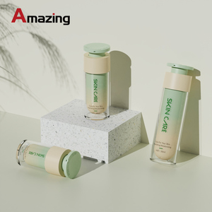 Stock White Silver Round 15ml 30 <strong>ml</strong> 50ml Double Wall Airless Pump Bottle with Lock for Cosmetic Packaging - Product Image 5