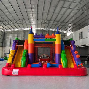 Château gonflable commercial, château gonflable durable en PVC, château gonflable avec toboggan et piscine pour <span class=keywords><strong>location</strong></span> de fête - Product Image 2