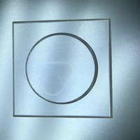 Plaque à marches circulaire en silice fondue synthétique de haute pureté, transparente, résistante aux hautes températures, 0,2 mm, pour découpe