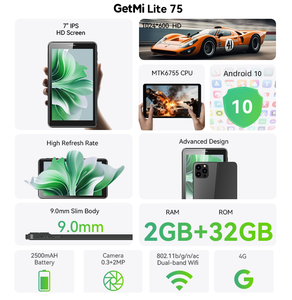 GetMi Lite 75 Tablette personnalisable 7 pouces Wi-Fi Tablette Pc Pad Tablette Pc Android - Product Image 5