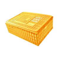 Cage de transport de volaille à 2 niveaux en plastique, cage de ferme à poulet