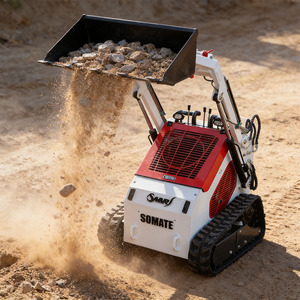 รถตักขนาดเล็กแบบตีนตะขาบ Soamte ใช้เครื่องยนต์ดีเซล Kubota ได้มาตรฐาน EPA พร้อมปั๊มไฮดรอลิกประสิทธิภาพสูง - Product Image 4