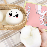 Jouet anti-stress Baozi réaliste, best-seller viral, en caoutchouc souple et moulable, à rebond lent, unisexe