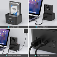 FIDECO Semua Dalam Satu Multifungsi Usb Duplikator Dual Bay Sata Hard Drive Disk Dock Clone Usb 3.0 Hdd Docking Station Clone