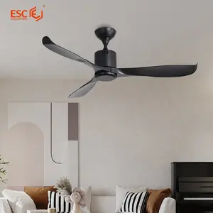 Factory direct march expo 220 volt ceiling fan dc inverter 52 inch black tuya ceiling fan with remote