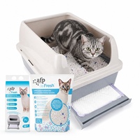 Litière pour chat AFP à contrôle puissant des odeurs avec des coussinets absorbants jetables super absorbants et des granulés absorbants les odeurs - 1,5 kg 4 L