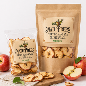 Custom Dehydrated Apple Chips Packaging Labels Dried <strong>Fruit</strong> Snack Food Label Sticker <strong>Rolls</strong> With Nutrition Facts Barcode and Logo - Product Image 2