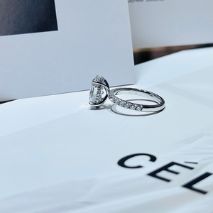 Anillo Clásico de Oro Sólido de 14k con Certificación IGI, Chapado en Rodio, con Diamantes Cultivados en Laboratorio, para Mujer, para Bodas y Fiestas - Product Image 3