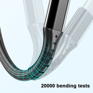 Tresse en Nylon 66W <span class=keywords><strong>3</strong></span> en 1 chargeur usb synchronisation des données <span class=keywords><strong>c</strong></span>âble de charge rapide 5A - Product Image 5