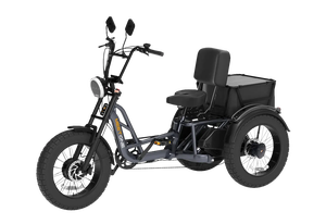 จักรยานไฟฟ้าสามล้อ Fat Tire สองมอเตอร์ 750 วัตต์ และแบตเตอรี่ 48 โวลต์ 15 แอมป์ สองก้อน โครงอะลูมิเนียมอัลลอยด์ สำหรับการเดินทางไกล - Product Image 3