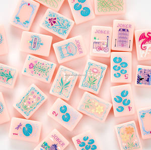 Tuiles de Mahjong Américain en Acrylique à Gravure Simple Couche Personnalisée, 160 Pièces - Product Image 1