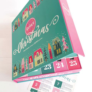 Scatola Regalo Rigida per Calendario dell'Avvento Natalizio 25 Giorni con Stampa Personalizzata, Goffratura, Rivestimento UV e Materiali Riciclati con Chiusura Magnetica - Product Image 1